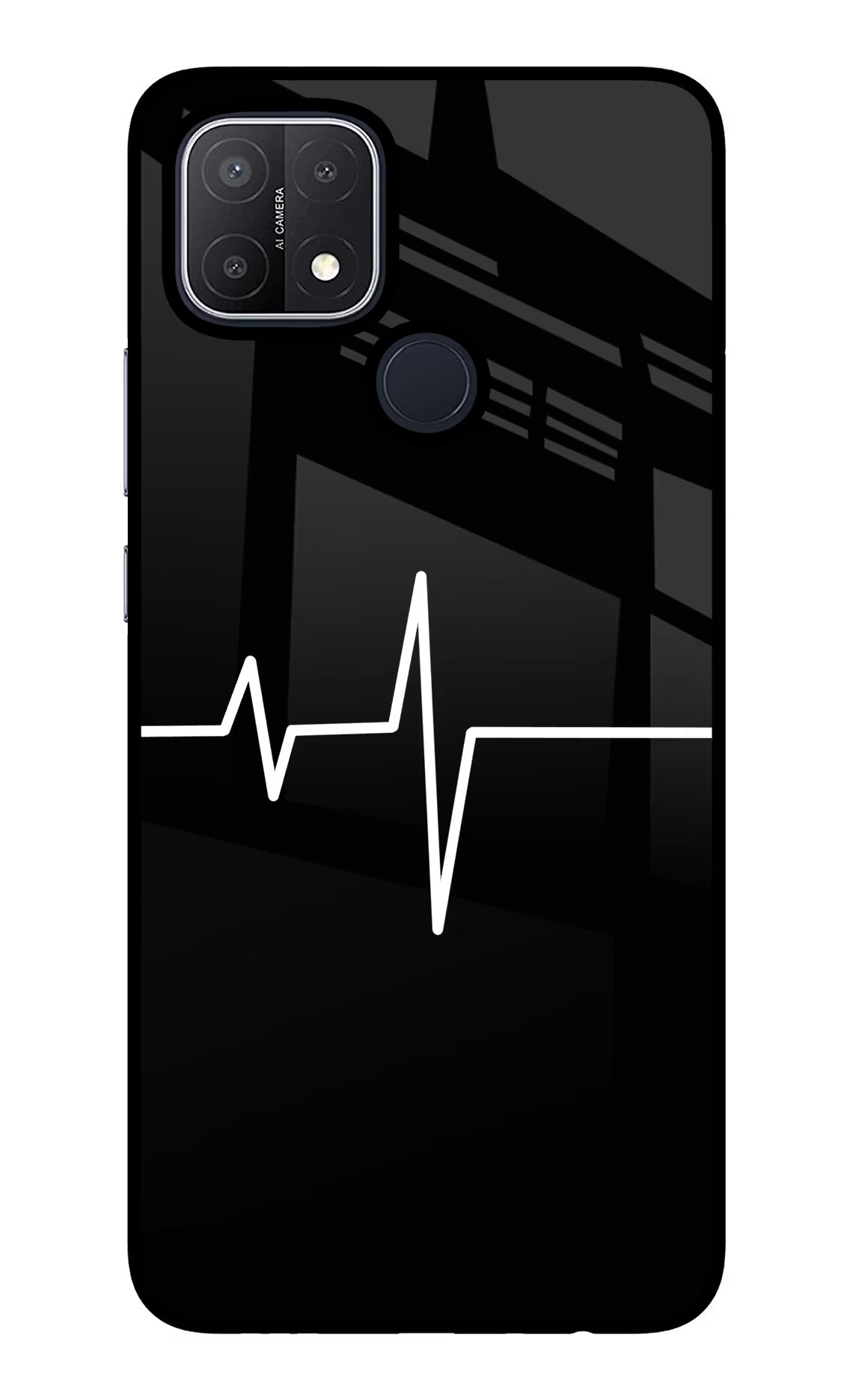 Heart Beats Oppo A15/A15s Glass Case Back Cover by Casekaro