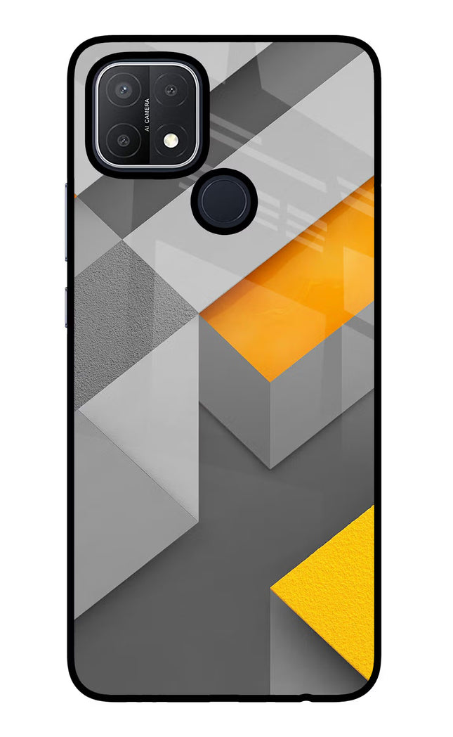 Abstract Oppo A15/A15s Glass Case Back Cover by Casekaro