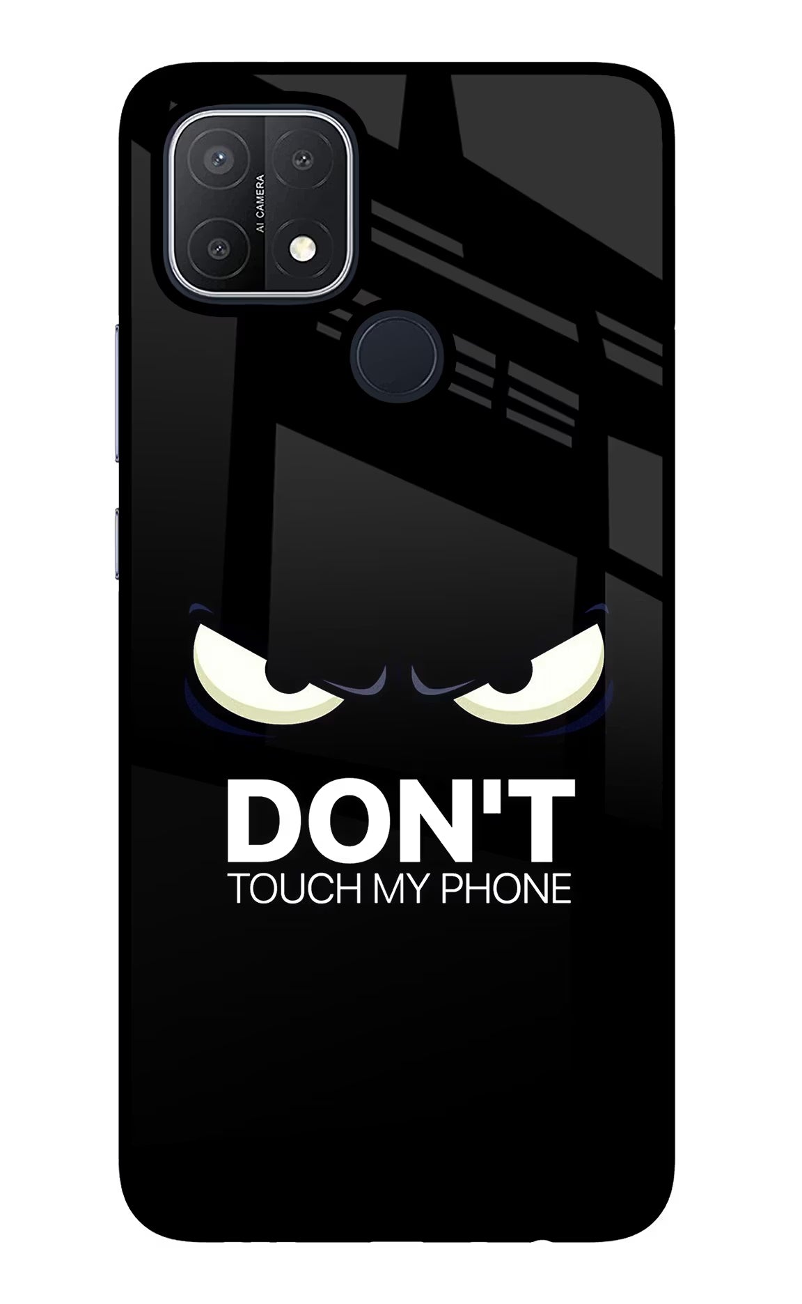 Don'T Touch My Phone Oppo A15/A15s Glass Case Back Cover by Casekaro