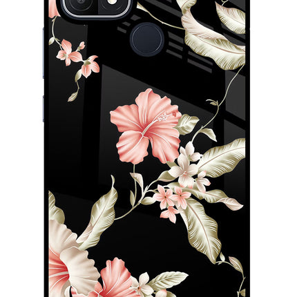 Flowers Oppo A15/A15s Glass Case Back Cover by Casekaro