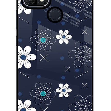 Flowers Oppo A15/A15s Glass Case