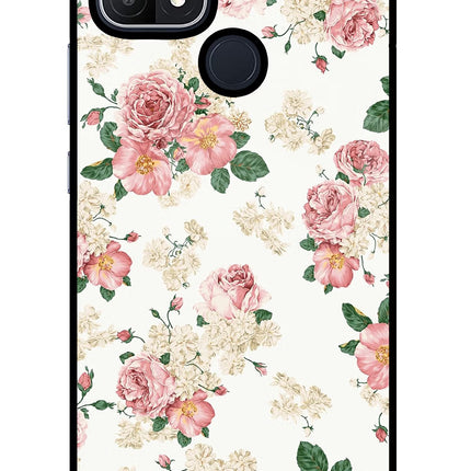 Flowers Oppo A15/A15s Glass Case