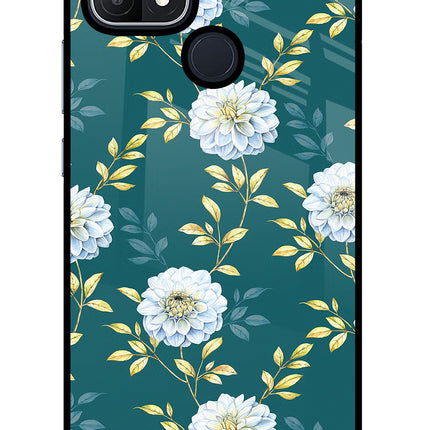 Flowers Oppo A15/A15s Glass Case Back Cover by Casekaro