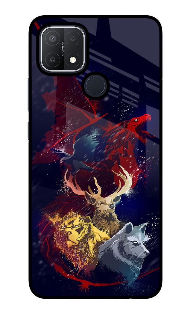 Game Of Thrones Oppo A15/A15s Glass Case Back Cover by Casekaro