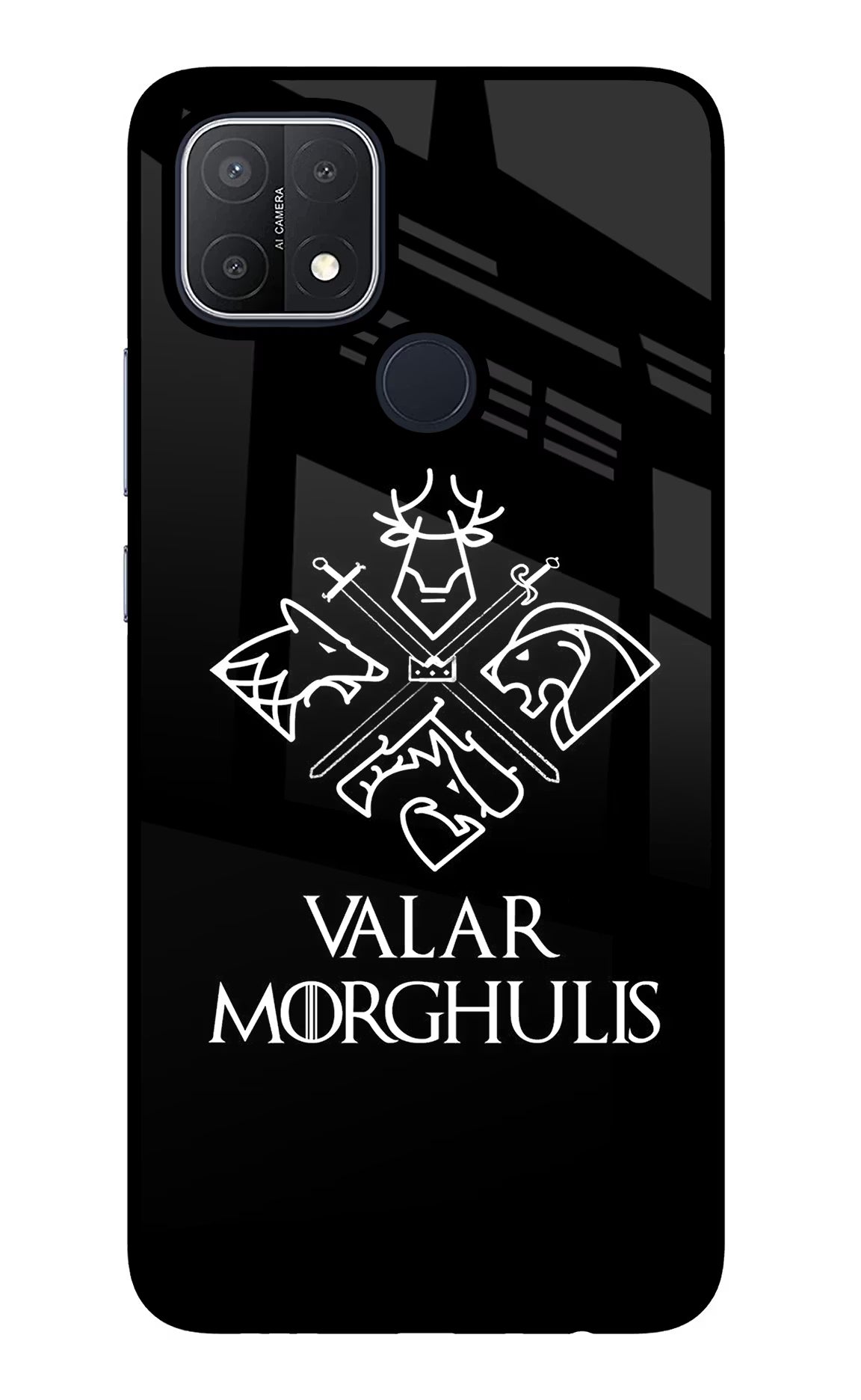 Valar Morghulis | Game Of Thrones Oppo A15/A15s Glass Case Back Cover by Casekaro