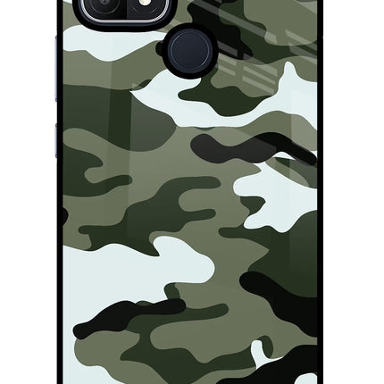 Camouflage Oppo A15/A15s Glass Case
