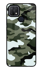 Camouflage Oppo A15/A15s Glass Case