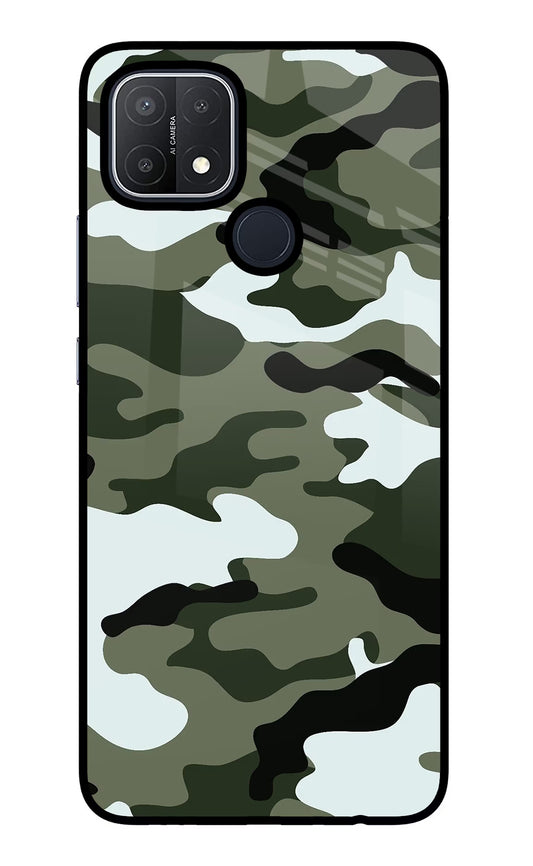 Camouflage Oppo A15/A15s Glass Case