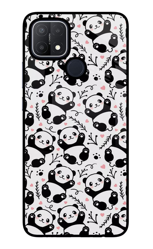 Cute Panda Oppo A15/A15s Glass Case