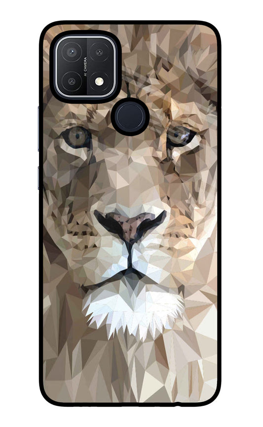 Lion Art Oppo A15/A15s Glass Case