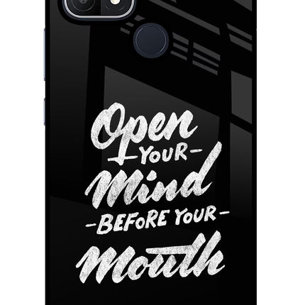 Open Your Mind Before Your Mouth Oppo A15/A15s Glass Case