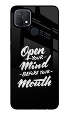 Open Your Mind Before Your Mouth Oppo A15/A15s Glass Case