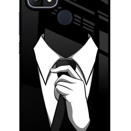 Black Tie Oppo A15/A15s Glass Case