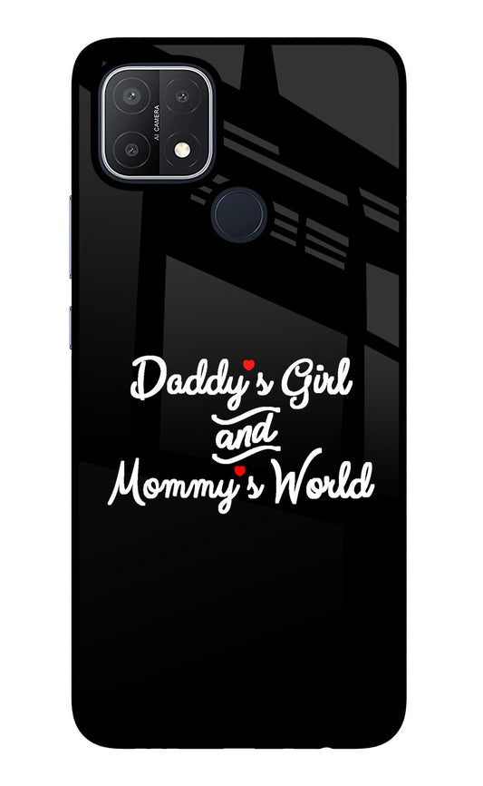 Daddy's Girl and Mommy's World Oppo A15/A15s Glass Case