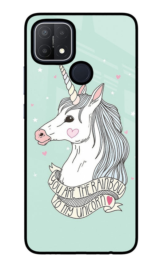 Unicorn Wallpaper Oppo A15/A15s Glass Case