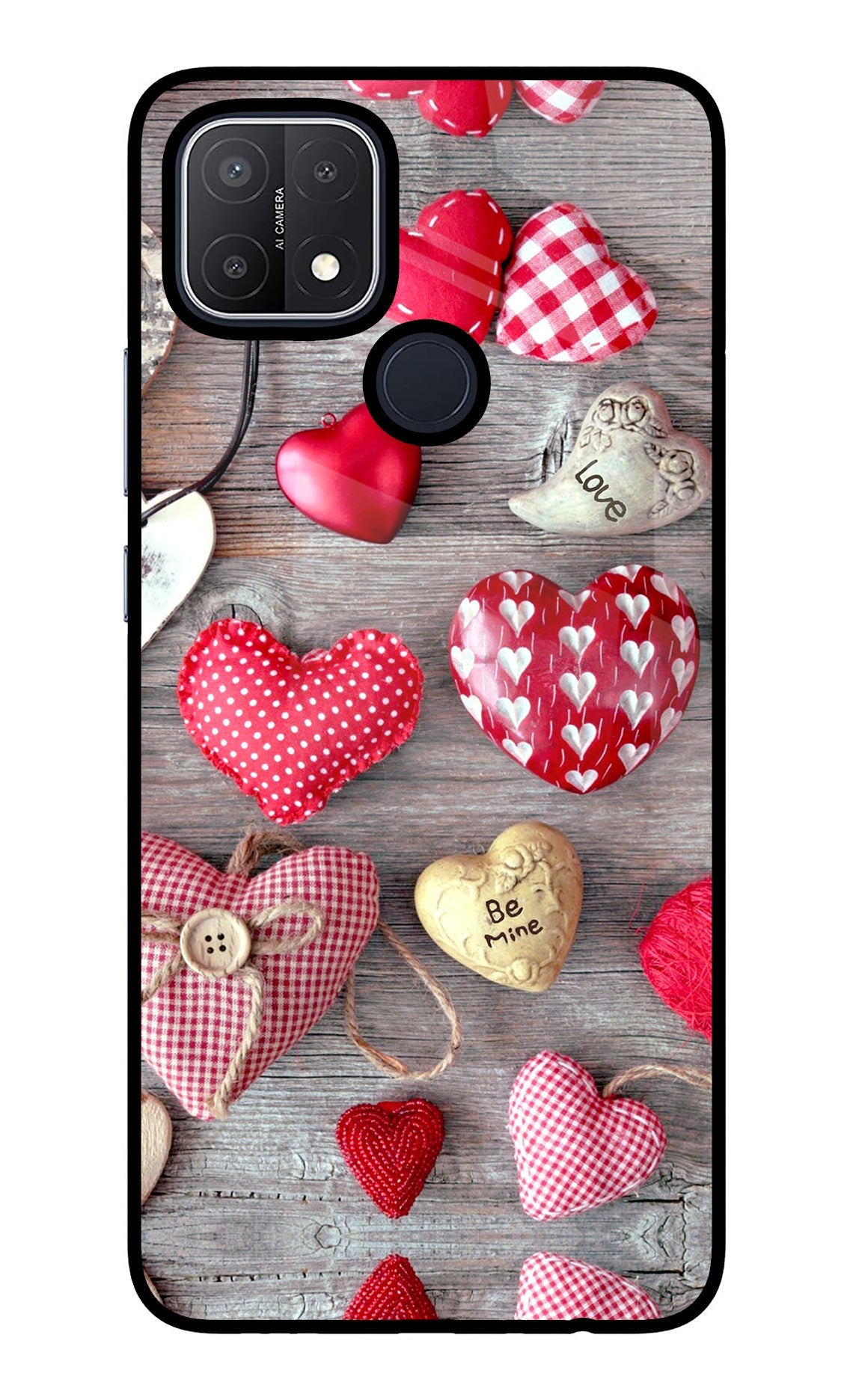 Love Wallpaper Oppo A15/A15s Glass Case