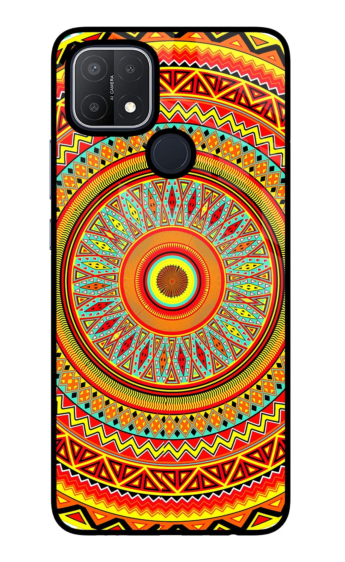 Mandala Pattern Oppo A15/A15s Glass Case