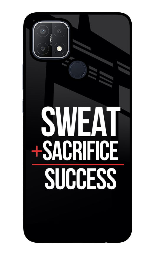 Sweat Sacrifice Success Oppo A15/A15s Glass Case