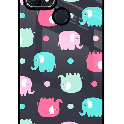 Elephants Oppo A15/A15s Glass Case