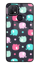 Elephants Oppo A15/A15s Glass Case
