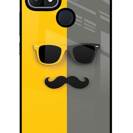 Sunglasses with Mustache Oppo A15/A15s Glass Case