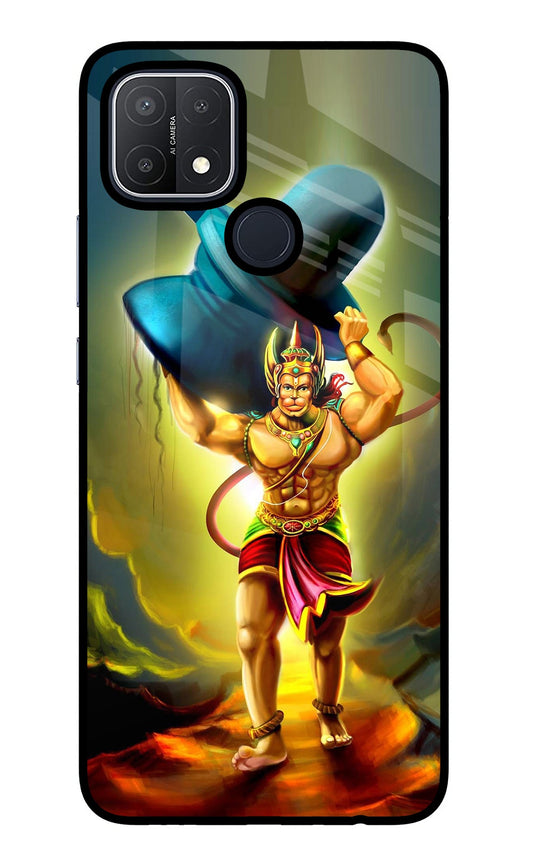 Lord Hanuman Oppo A15/A15s Glass Case