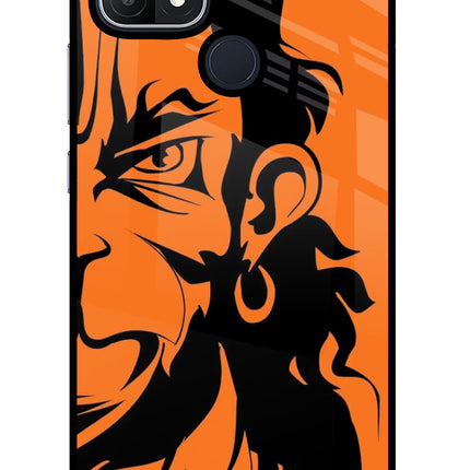Hanuman Oppo A15/A15s Glass Case Back Cover by Casekaro