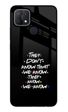 FRIENDS Dialogue Oppo A15/A15s Glass Case