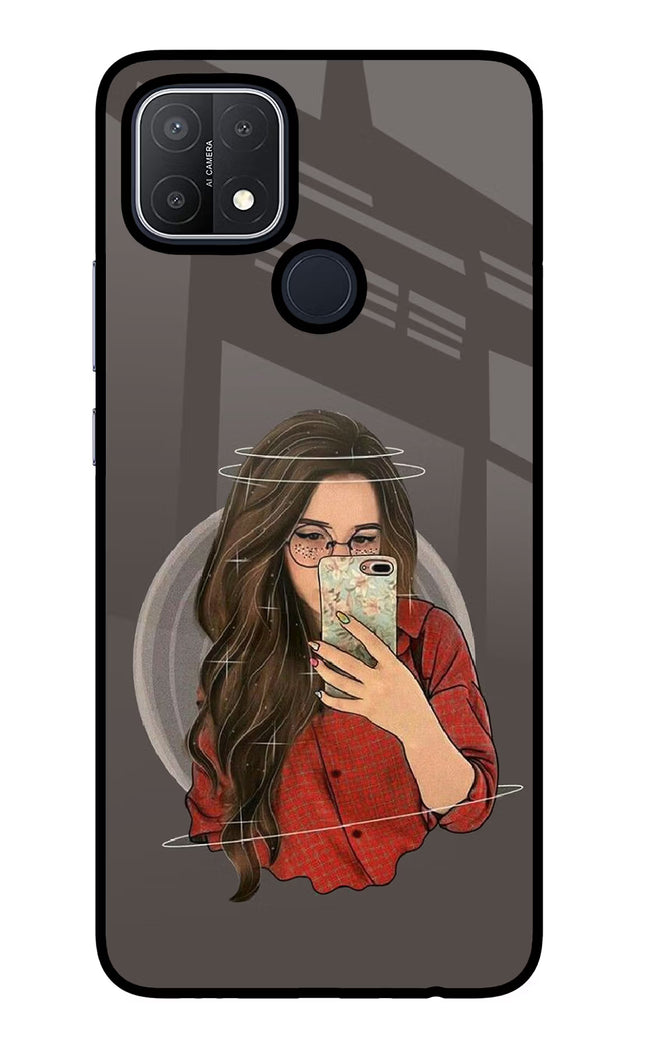 Selfie Queen Oppo A15/A15s Glass Case Back Cover by Casekaro