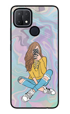 Selfie Girl Oppo A15/A15s Glass Case