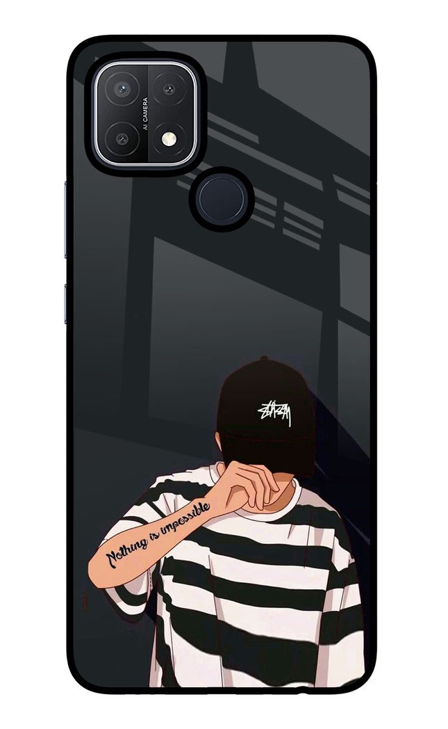 Aesthetic Boy Oppo A15/A15s Glass Case Back Cover by Casekaro