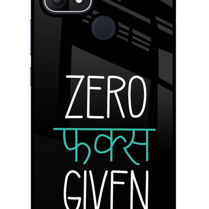Zero Fucks Given Oppo A15/A15s Glass Case