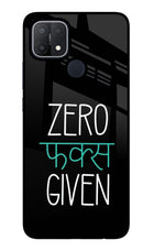 Zero Fucks Given Oppo A15/A15s Glass Case