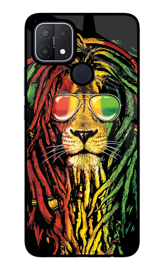 Rasta Lion Oppo A15/A15s Glass Case