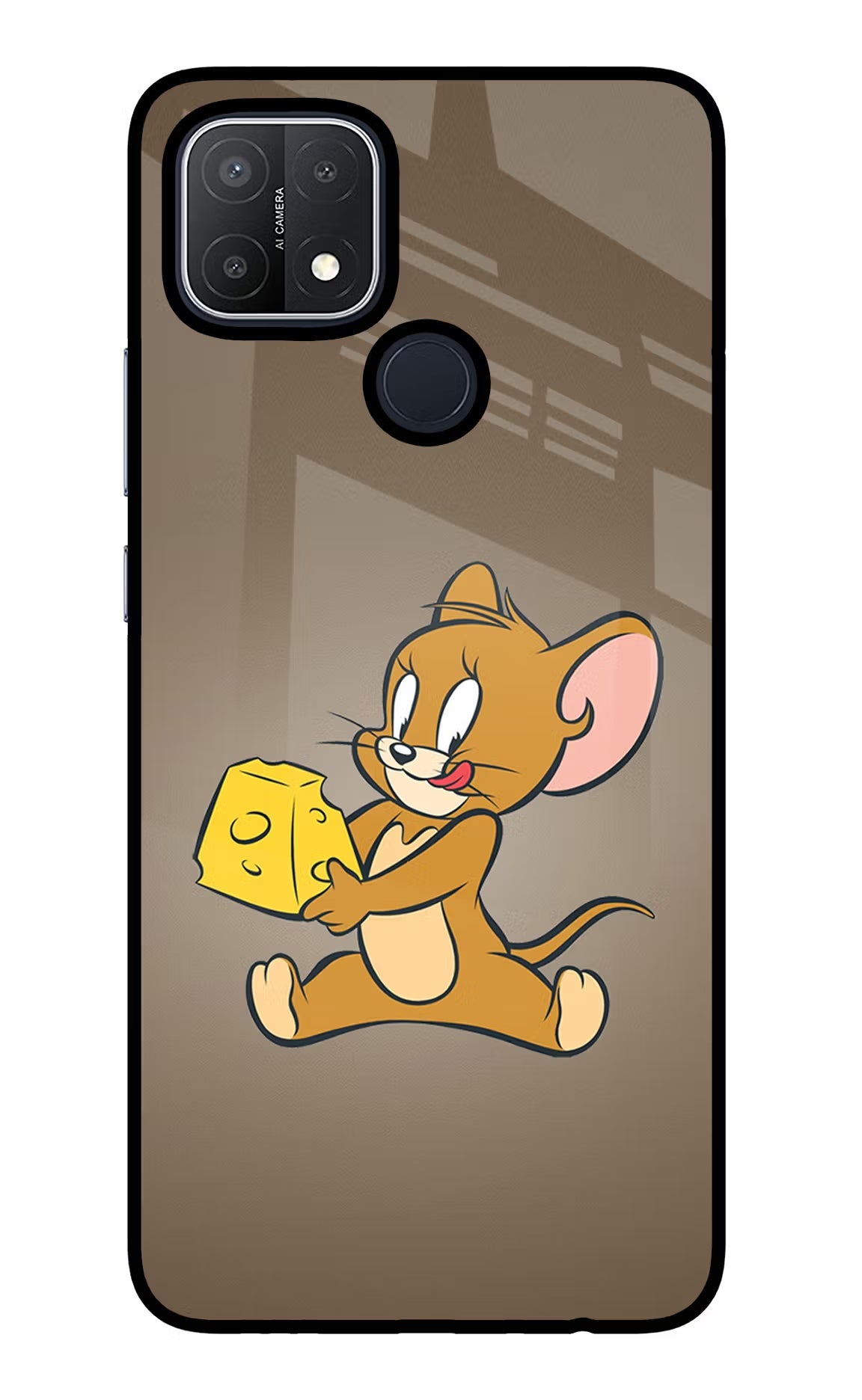 Jerry Oppo A15/A15s Glass Case Back Cover by Casekaro