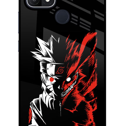 Naruto Two Face Oppo A15/A15s Glass Case Back Cover by Casekaro