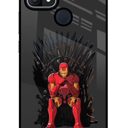 Ironman Throne Oppo A15/A15s Glass Case Back Cover by Casekaro