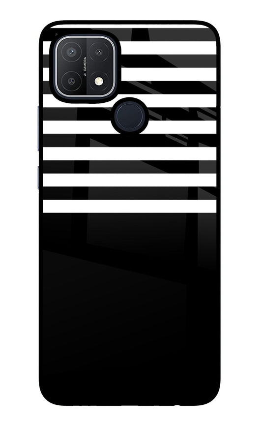 Black and White Print Oppo A15/A15s Glass Case