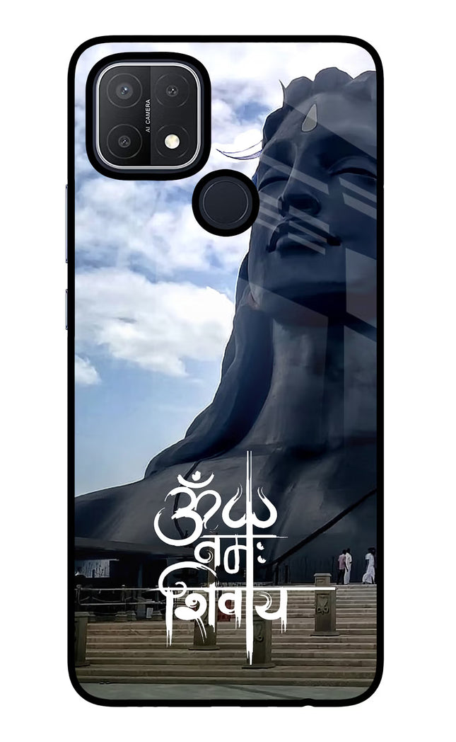 Om Namah Shivay Oppo A15/A15s Glass Case Back Cover by Casekaro