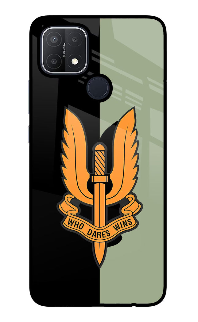 Balidan Logo Oppo A15/A15s Glass Case Back Cover by Casekaro