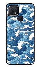 Blue Waves Oppo A15/A15s Glass Case