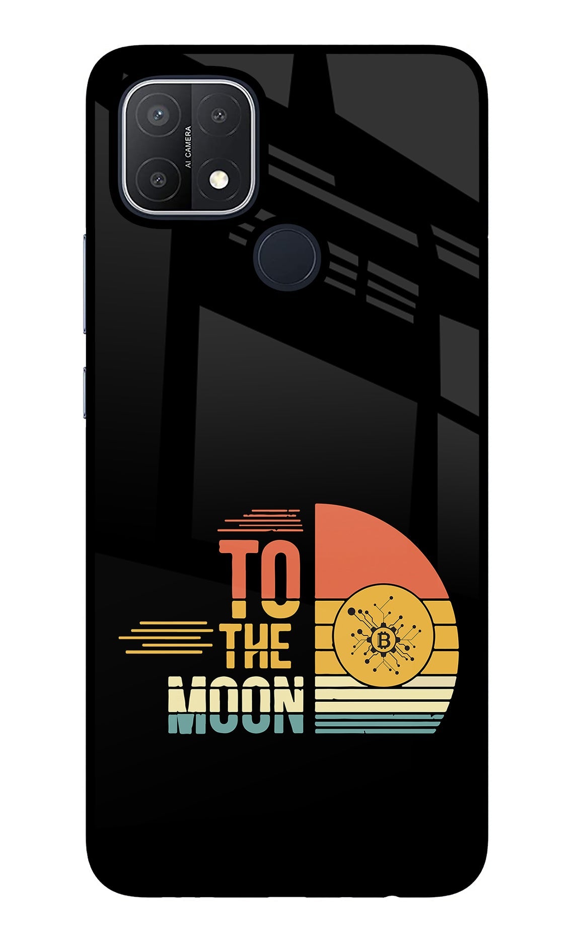 To the Moon Oppo A15/A15s Glass Case