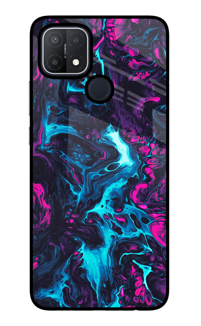 Abstract Oppo A15/A15s Glass Case Back Cover by Casekaro