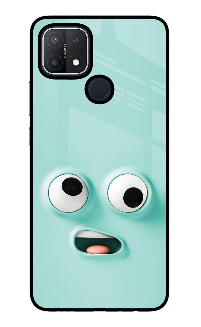 Funny Cartoon Oppo A15/A15s Glass Case Back Cover by Casekaro