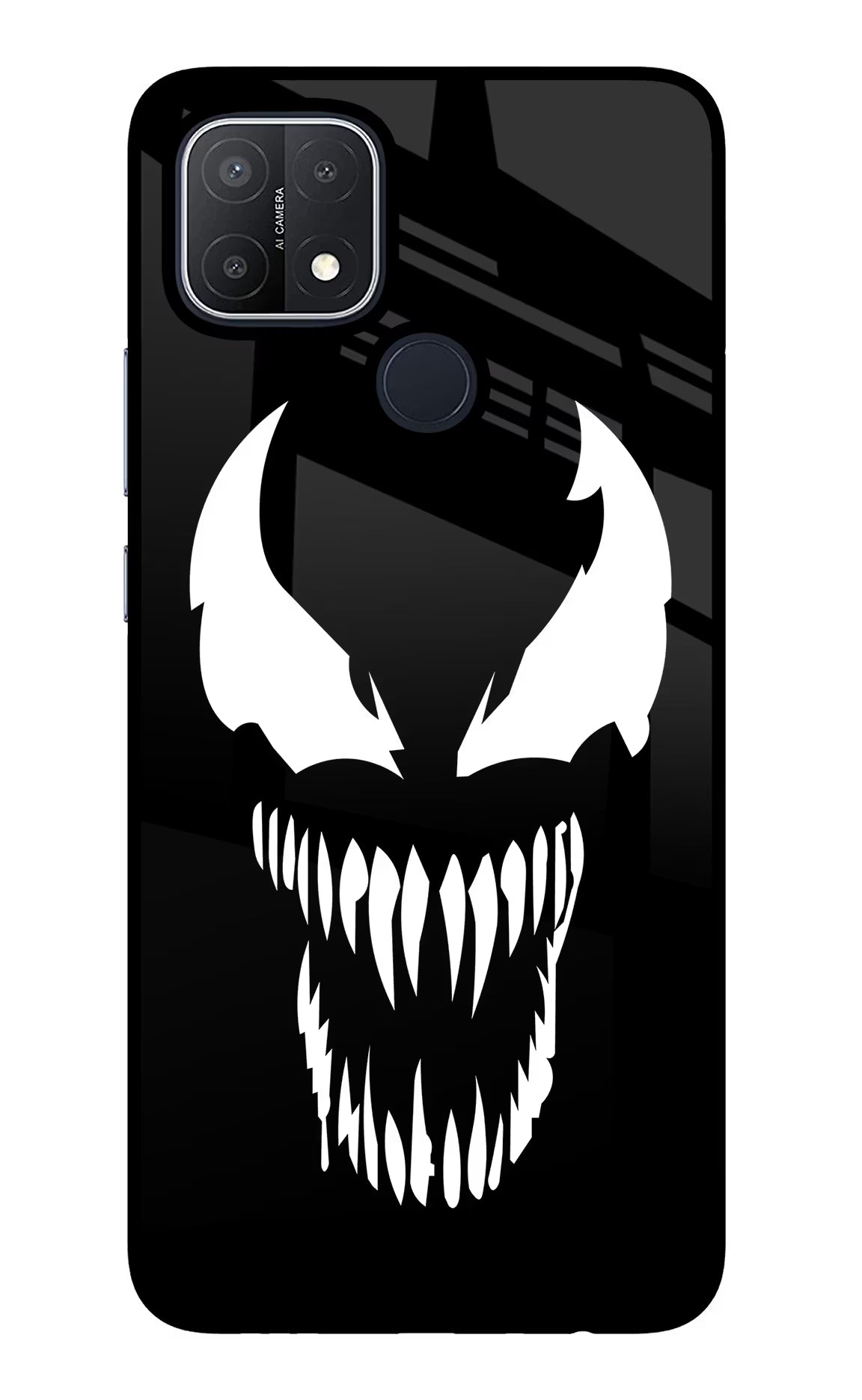 Venom Oppo A15/A15s Glass Case Back Cover by Casekaro