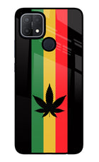Weed Flag Oppo A15/A15s Glass Case