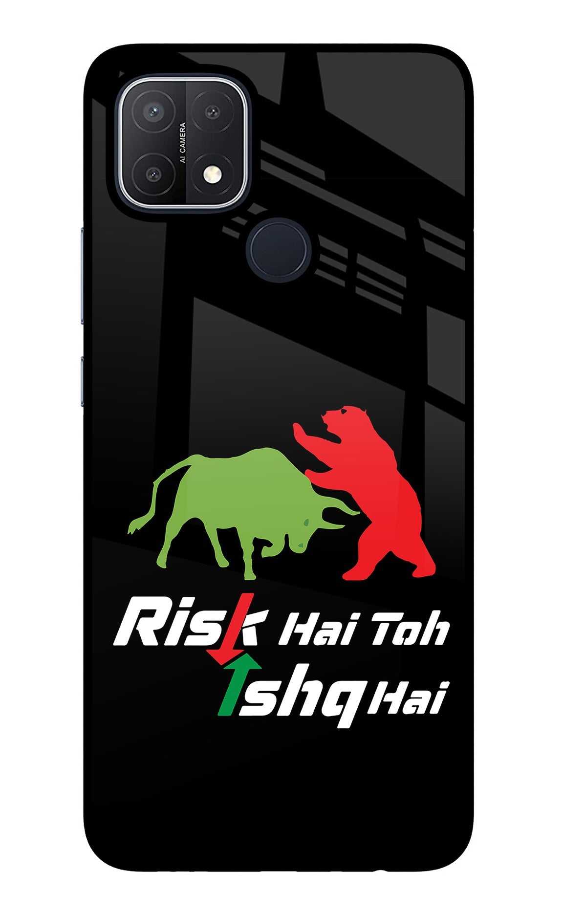 Risk Hai Toh Ishq Hai Oppo A15/A15s Glass Case