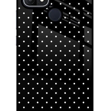 White Dots Oppo A15/A15s Glass Case