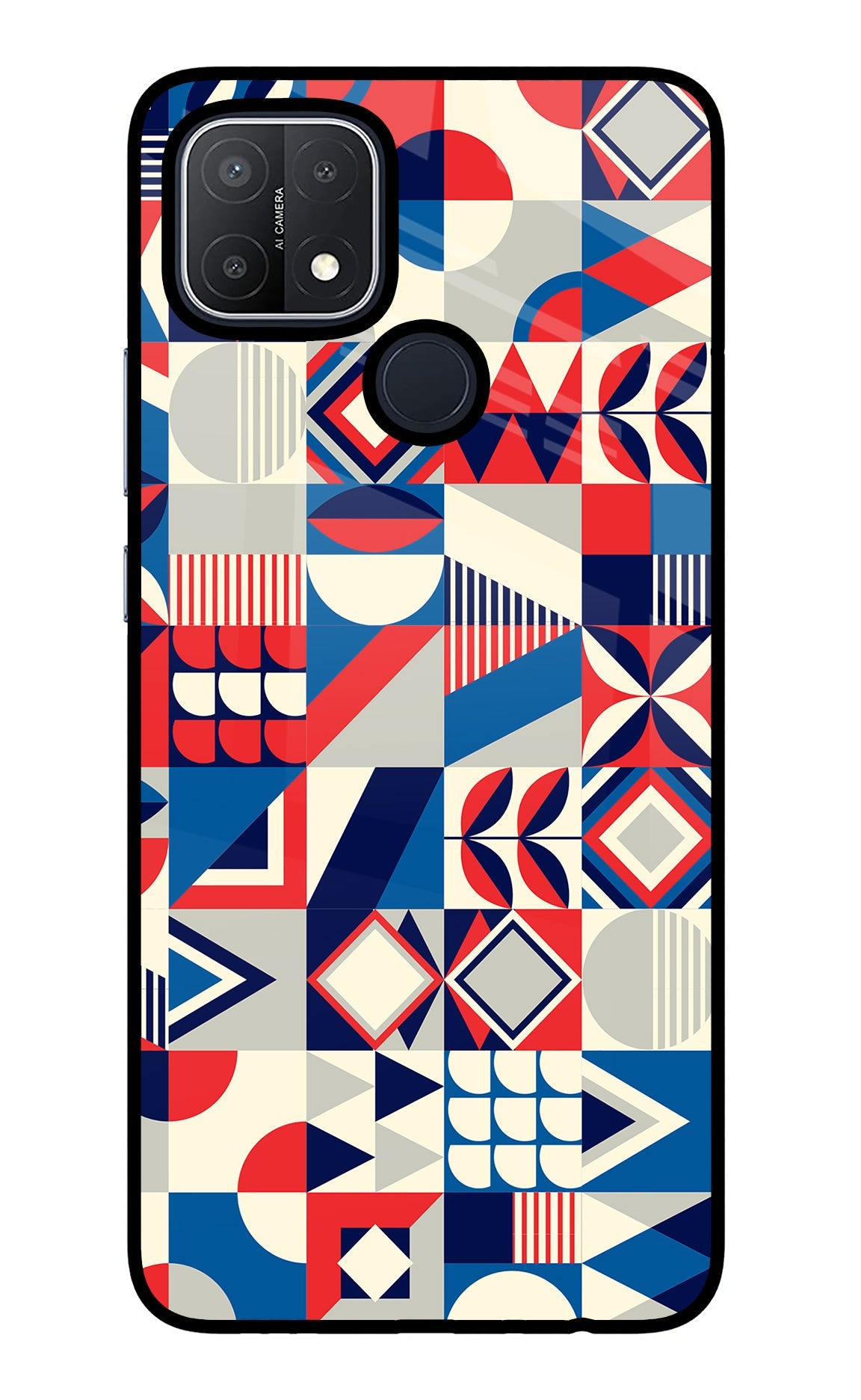 Colorful Pattern Oppo A15/A15s Glass Case
