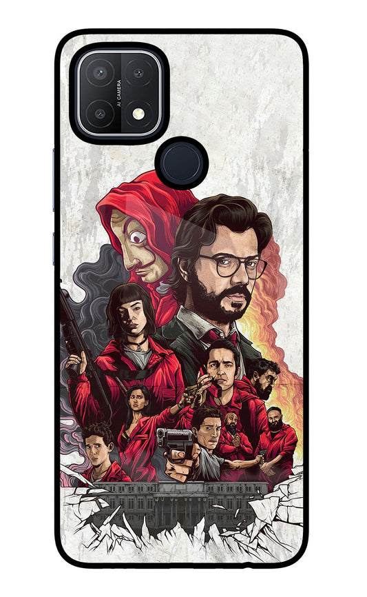 Money Heist Artwork Oppo A15/A15s Glass Case